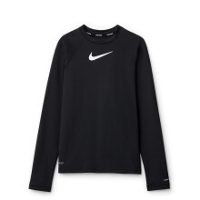 Nike Girls Hydroguard Dri-Fit Uv Long Sleeve Top, Black, Medium