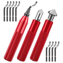 Deburring Tool Kit with Countersink Hand Reamers 10 Extra Blades Sturdy Burr Removal Tool Burr Edges Removing Hand Tool