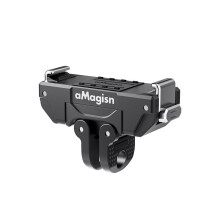 AMAGISN Adattatore Magnetico A Sgancio Rapido per per Osmo 360/Action 5 Pro/4/3, Base A Doppia Pinza Girevole A 360 e Accessori per Fotocamera.