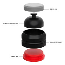 4Pcs Audio Speaker Isolation Feet Turntable Damper Absorption Shock Pad for Amplifier Devices Black