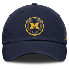 Nike Unisex NCAA Sideline Club Adjustable Hat (US, Alpha, Large, X-Large, Navy/Maize, Michigan Wolverines)