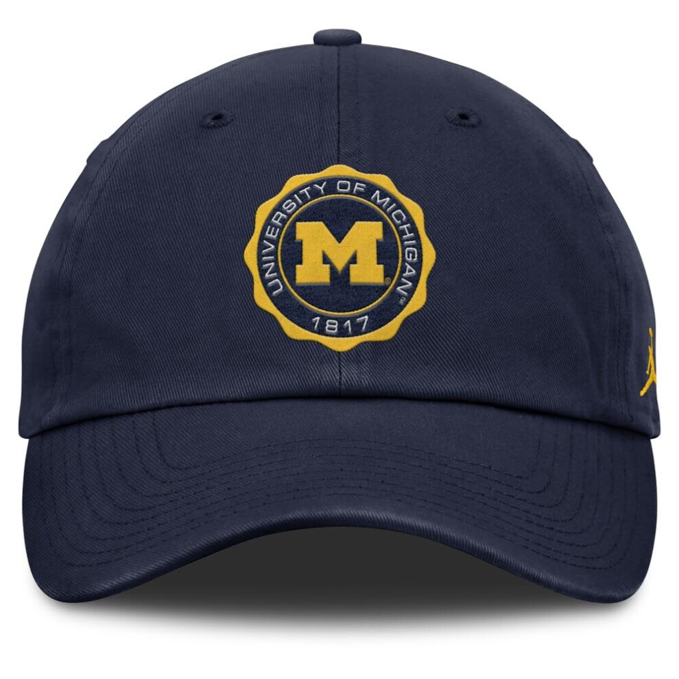 Nike Unisex Ncaa Sideline Club Adjustable Hat (Us, Alpha, Large, X-Large, Navy/Maize, Michigan Wolverines)