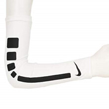 Mangas Nike Pro Elite 2.0 para Niños Talla S/M (Blanco), Blanco/Negro, Pequeño