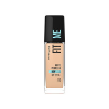 Maybelline New York Fit Me Matte + Poreless Liquid Foundation, Matte Finish, Pore Minimizing, Light Formula