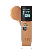 Maybelline New York Fit Me Matte + Poreless Liquid Foundation, Pore Minimising Foundation, Lightweight Formula Suitable For Daily Use, Matte Finish Fo