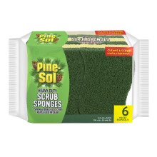 Éponge de Nettoyage Pine-Sol - Éponge Double Face avec Tampon à Récurer - Indispensables de Cuisine, 6 Paquet