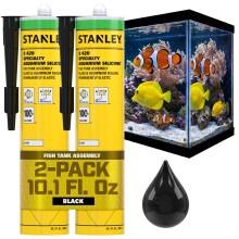 Stanley S420 Aquarium Silicoon Kit Zwart - 2x10.1 Fl. Oz. Veilig voor Vissentanks