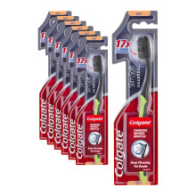 Colgate Slim Soft Charcoal Hanger Toothbrush - 7 Piece - Manual, Adult