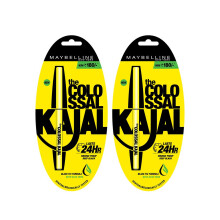 Lápiz Kajal Colossal de Maybelline, Negro, (Paquete de 2) Acabado Mate