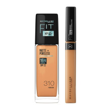 Maybelline New York Perfect Fit Me Flawless Matte Make-up Set: Foundation 310 (30Ml) + Concealer