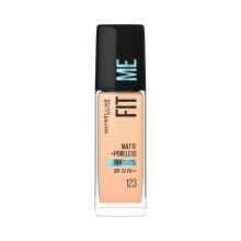Maybelline New York Fit Me Matte + Poreless Liquid Full Coverage Foundation For All Skin Types,123 Soft Nude|16 Hr Oil Control Full Coverage Foundatio