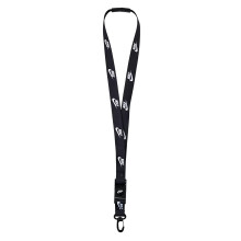 Nike Club Breakaway Lanyard - Futura Logo Nekband, Afneembare Gesp & Draaihaak voor ID & Sleutels, Zwart | Wit
