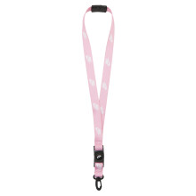 Nike Club Breakaway Lanyard - Futura Logo Nekband, Afneembare Sluiting & Draaihaak voor ID & Sleutels, Roze | Wit, One Size