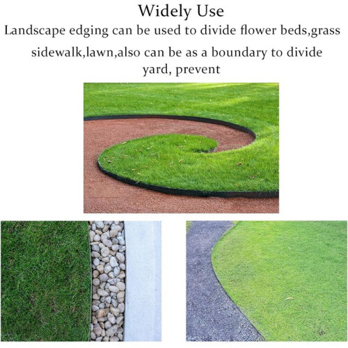 L-Shaped Stone and Grass Isolation Border, Thicken Tree Ring Retainer, Plastic Lawn Root Barrier Strip B