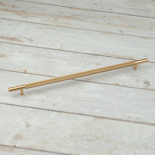 (320mm Handle) Brass Gold Knurled T Bar Handle 2
