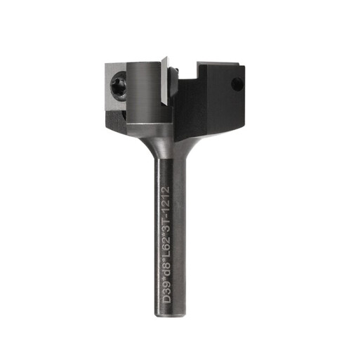 Shank Replaceable Blade Planing Bit Milling Cutter Insert-Style Spoilboard CNC Surfacing Router Bits for Wood 8mm 1