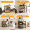 2 Pack Cabinet Shelf Organizers , Kitchen Counter Rack Shelves Riser, Stackable Expandable Spice Rack Brown 5