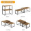 2 Pack Cabinet Shelf Organizers , Kitchen Counter Rack Shelves Riser, Stackable Expandable Spice Rack Brown 6