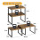 2 Pack Cabinet Shelf Organizers , Kitchen Counter Rack Shelves Riser, Stackable Expandable Spice Rack Brown 7