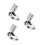3Pièces Butées De Porte Zinc Alliage Argent Usage 2