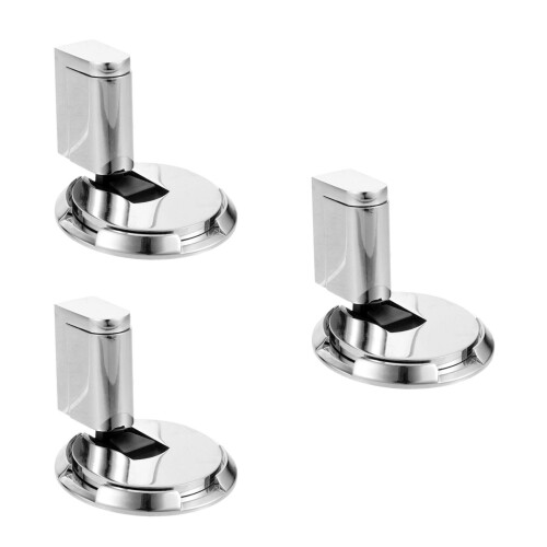 3Pièces Butées De Porte Zinc Alliage Argent Usage 2
