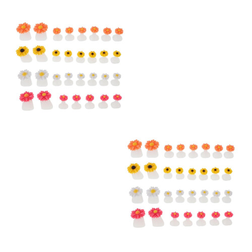 8Ensembles Outils Séparateurs D'orteils Fleurs Pour Pédicure 2
