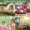 Picknicktischabdeckung mit Bankabdeckung und Tasche, Campingtisch-Set mit Elastischen Kanten, Rot 5