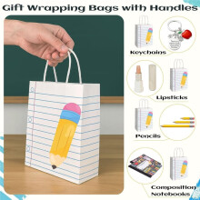 36 Bolsas de Regalo para la Vuelta Al Cole, Bolsas de Regalo para Profesores, Bolsas de Regalo Escolares A Granel con Asas, para Lápices, Cuadernos y