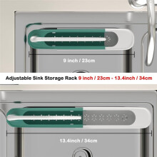Telescopic Sink Storage , Rack Adjustable Storage , Sink Drain Basket- Sink Sponge Holder for Kitchen Sink