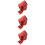 3Rouleaux Ruban Rouge Non-Adhésif Pe Usage Avertissement 7