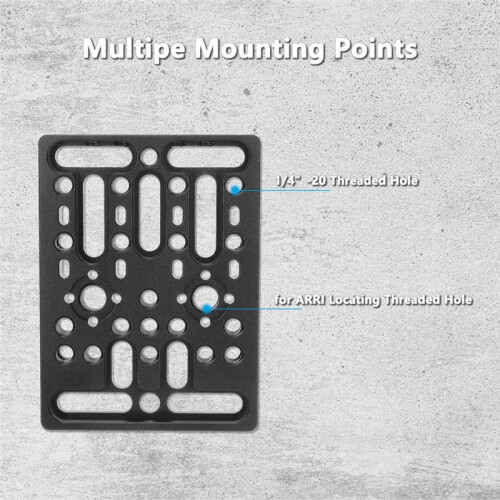 Multi-Purpose Mounting Cheese Plate Extension Base Plate with 1/4"-20 Threads for  Locating Threaded Hole