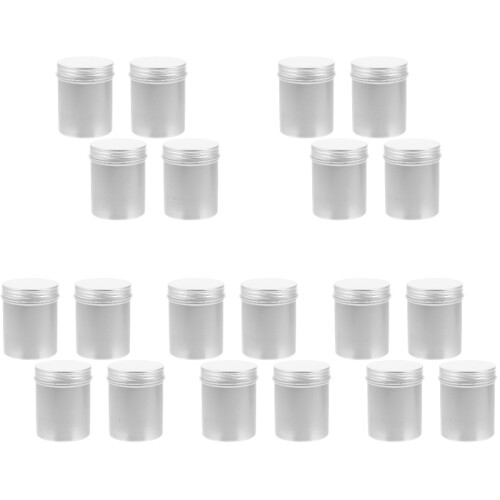 20Pièces Petits Pots Aluminium Argentés Rangement Café 2