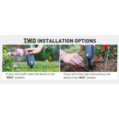Soil Moisture Tester Temperature Humidity Sensor Wireless Soil Moisture Meter for Planting, Gardens 2