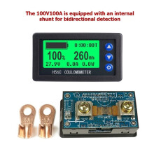 H56CS DC100V Coulometer Batterijcapaciteitstester 100A LCD-Display met Achtergrondverlichting Digitale Ampèremeter Voltmeter Meter Monitor