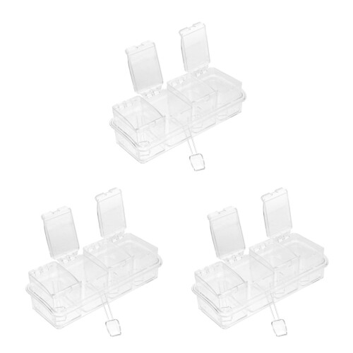 3Sets Vielseitige Gewürzbox Mit Deckel Plastik Für Und Camping 1