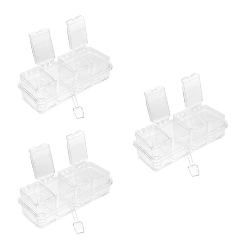 3Sets Vielseitige Gewürzbox Mit Deckel Plastik Für Und Camping 2