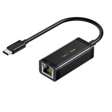 Adaptador TIPO-C para Gigabit Ethernet USB-C 1000Mbps Placa de Rede Tipo-C para RJ45 Placa de Rede Lan para Notebook Sem Driver