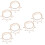 6Sets Adjustable Golden Alloy Anklets Vintage Multi-Layer Beach Chains 6