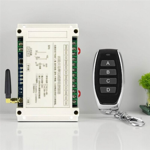 AC100V-400V 4CH Wireless Remote Control 30A Garage Doors  LED Light  Relay Lifting Equipment Controller 433M 1