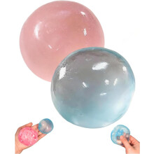 (Stress Ball-pink+blue-2pcs, -) Squishy brânză mare galbenă jumbo - fidget cub senzorial antistres, portabil calmant cadou 7cm