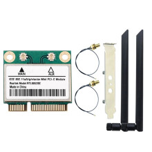 Carte Réseau WiFi 6 RTL8852BE avec Antennes 8DBI, Adaptateur BT 5.2 PCI-E Double Bande 2,4 GHz/5 GHz AX1800 pour Windows 10/11