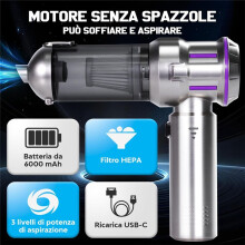 Handheld Car Vacuum Cordless, Cleaner Rechargeable,16000Pa Portable Vacuum with Multi-Nozzles for Home,Office,Pet