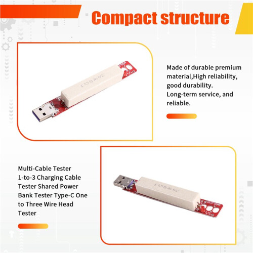 Multi-Cable Tester 1-to-3 Charging Cable Tester Shared Power Bank Tester Type-C One to Three Wire  Tester