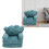 Cute Green Fold Out Sofa Crown Print 7