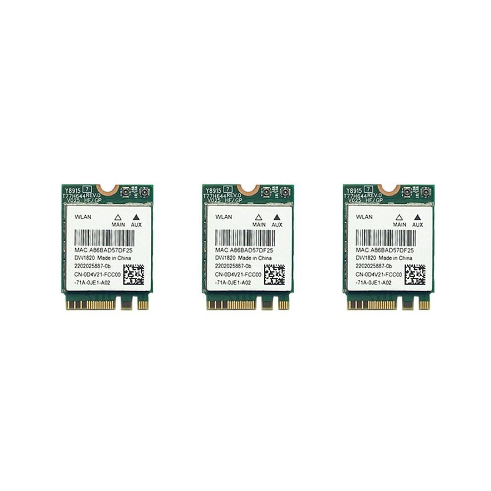 3X DW1820 QCNFA344A Wireless Network Card 2.4G+5G Dual-Band Gigabit  4.1 NGFF Network Card Supports 802.11AC-image-OPC-PVHGW6T-NEW