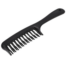 4X Black Double Row Tooth Detangler Hair Comb Shampoo Comb with Handle for Long Curly Wet Hair