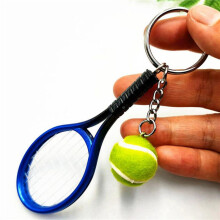 12Pcs Tennis Racket Keychain Pendant Bag Accessories for Bag Sport Advertisement Fans Souvenirs Key Ring
