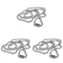 3X Stainless Steel Bead Metal Bead Necklace Chain