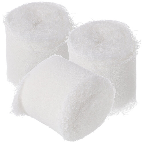 12Rouleaux Rubans Effilochés En Chiffon Pour Fleurs 2
