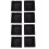 100mm x 100mm Plastic Ribbed Square End Caps Cover Tube Inserts 8 Pcs 1